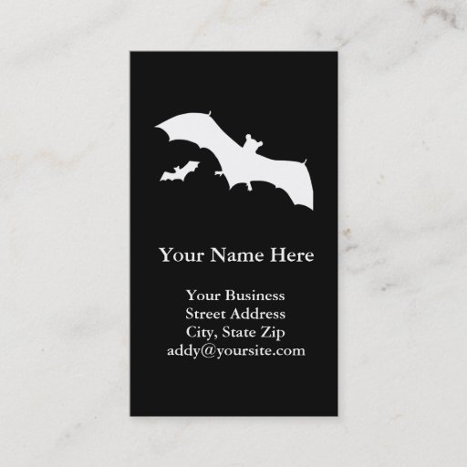 Customizable Halloween Bats Business Card Templates