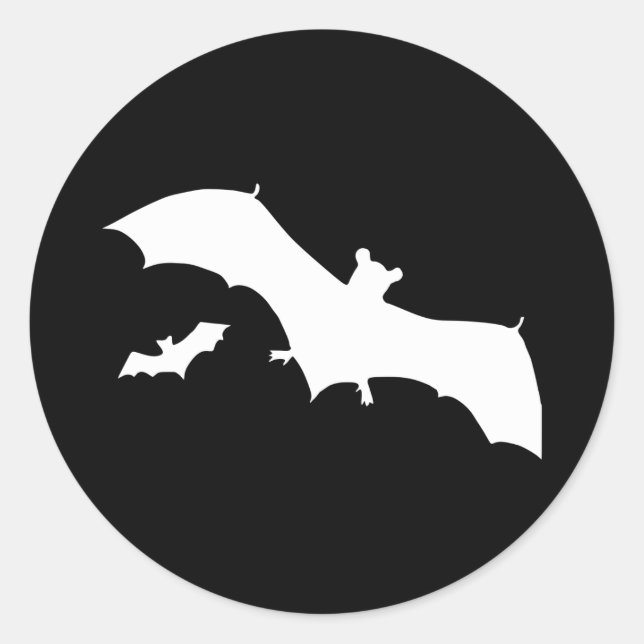 Halloween Bats Classic Round Sticker (Front)