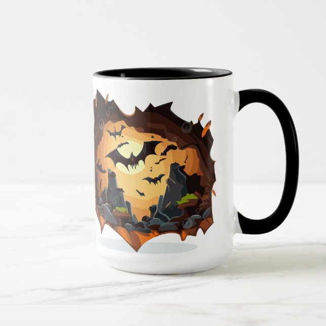 Halloween bats coming out fri mug (Right)