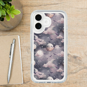 Halloween Bats Cute Spooky Night Pattern iPhone 16 Case