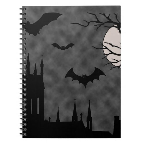 Halloween Bats Dracula Castle Notebook