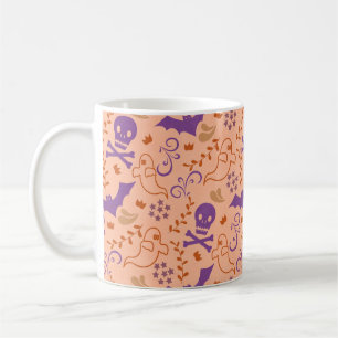 Halloween Bats, Ghosts, Skulls Coffee Mug
