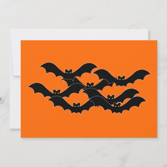 Halloween Bats Invitation (Front)
