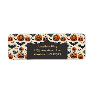 Halloween Bats Label