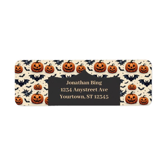 Halloween Bats Label (Front)