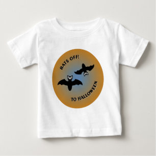 Halloween Bats Orange Blue Baby T-Shirt