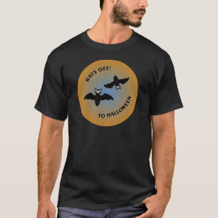 Halloween Bats Orange Blue T-Shirt