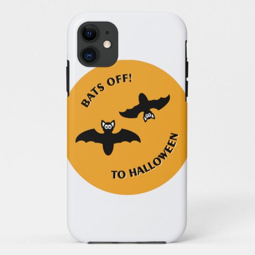 Halloween Bats Orange iPhone 11 Case