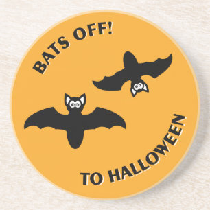 Halloween Bats Orange Coaster
