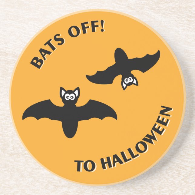 Halloween Bats Orange Coaster (Front)