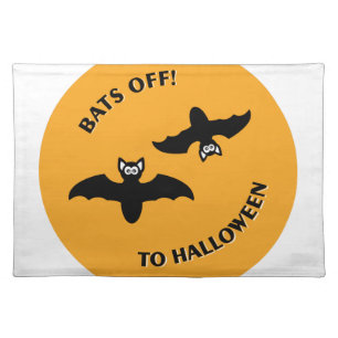 Halloween Bats Orange Placemat