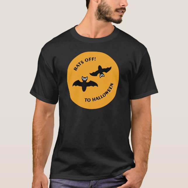 Halloween Bats Orange T-Shirt (Front)