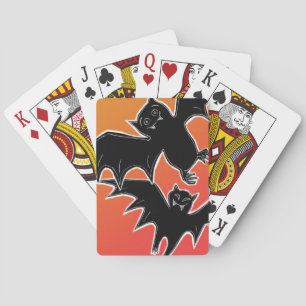 Halloween Bats Poker Cards