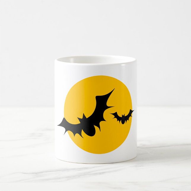 Halloween Bats Silhouette Full Moon Coffee Mug (Creator Uploaded)