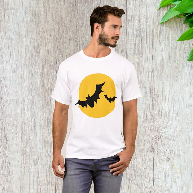 Halloween Bats Silhouette Full Moon T-Shirt (Creator Uploaded)