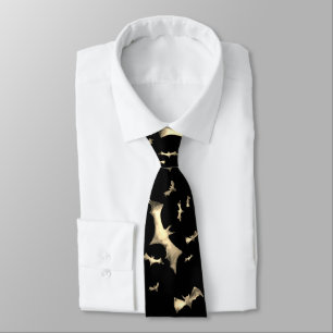 Halloween bats spooky pattern neck tie