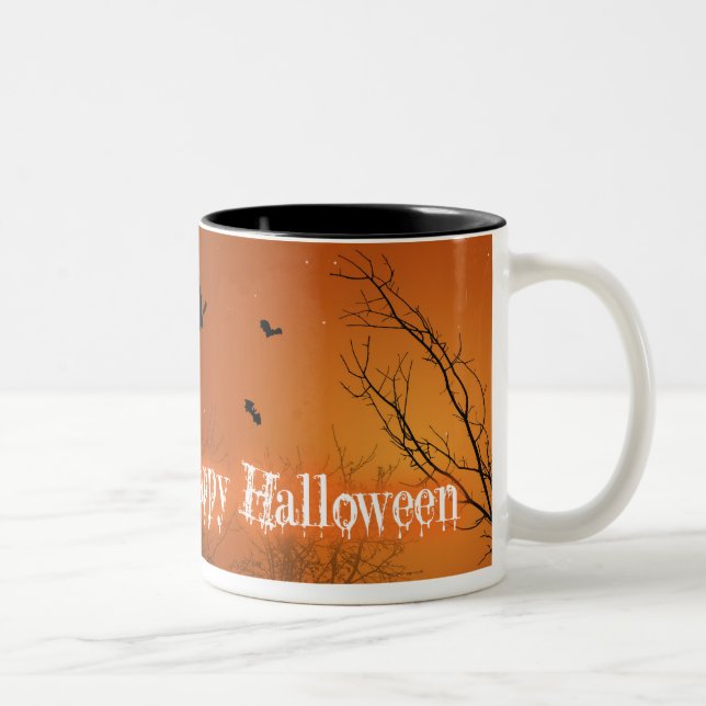 Halloween Bats & Trees - Mug (Right)