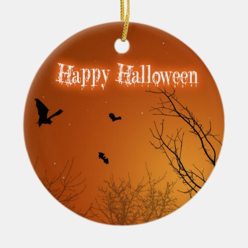 Halloween Bats  Trees _ Ornament