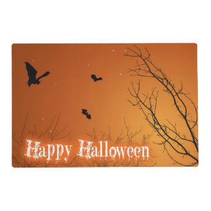 Halloween Bats & Trees Placemat