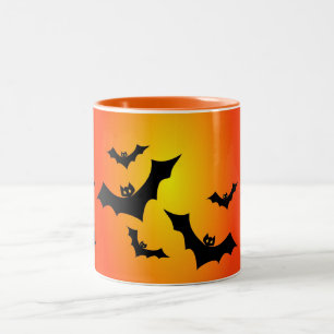 Halloween Bats Two-Tone Coffee Mug