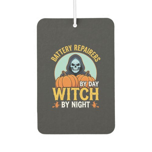 Halloween Battery Repairer Witch By Night Design Air Freshener