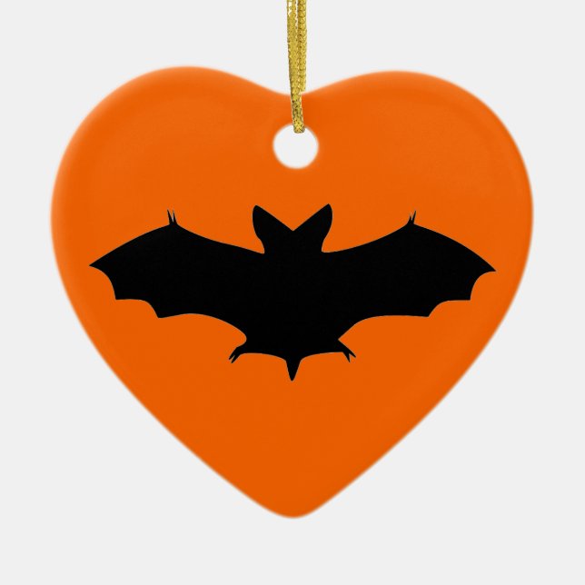 Halloween Batty Ceramic Ornament (Front)
