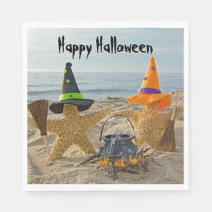 Halloween Beach Starfish Witches Napkins