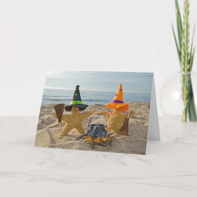 Halloween Beach Stars Card (Front)