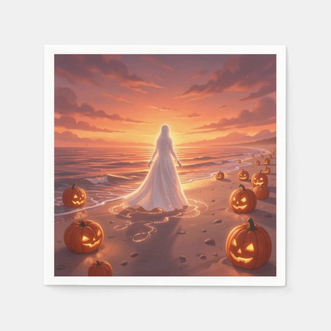 Halloween.Beach Theme Napkins (Front)