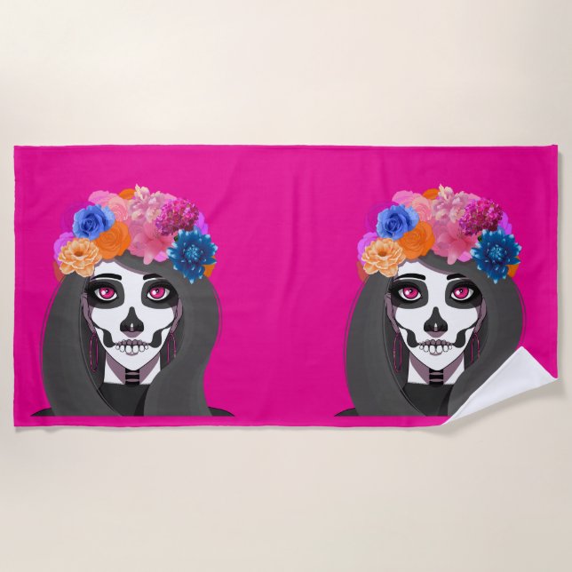 Halloween   beach towel (Front)