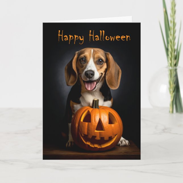 Halloween Beagle Card (Front)