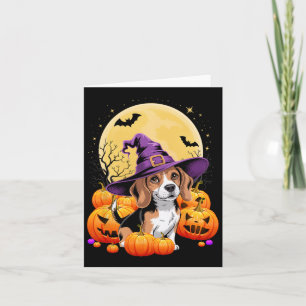 Halloween Beagle Dog Pumpkin Costume For Men Women Card