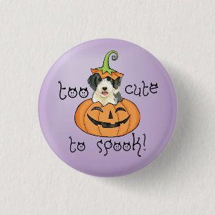 Halloween Beardie Pinback Button