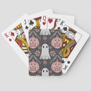 Halloween beauty poker cards