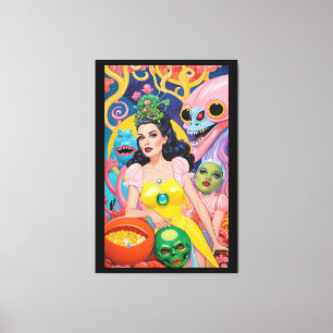 Halloween Beauty Scene - Ken Gage Art Canvas Print