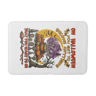 Halloween Become Anything Cauldron Cat Ghost Pumpk Bath Mat