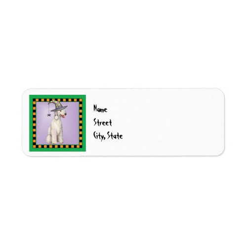 Halloween Bedlington Terrier Label