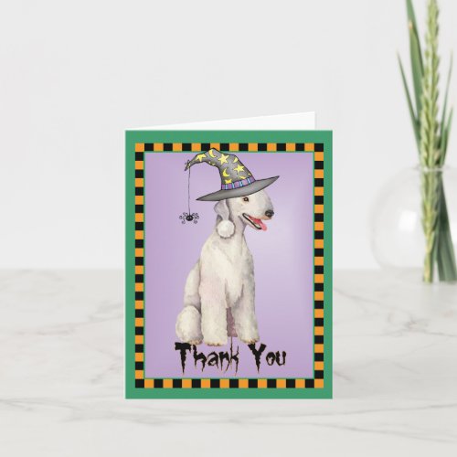 Halloween Bedlington Terrier Thank you Card