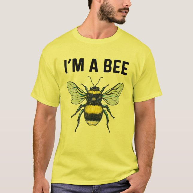 Halloween Bee Costume I'm Bee For Men Women Kids B T-Shirt (Front)