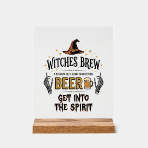 Halloween Beer Hocus Pocus Funny Vintage_1 Acrylic Sign