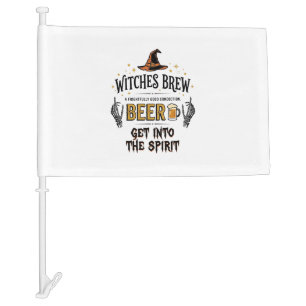 Halloween Beer Hocus Pocus Funny Vintage_1 Car Flag