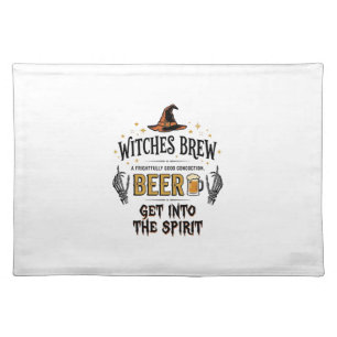 Halloween Beer Hocus Pocus Funny Vintage_1 Cloth Placemat