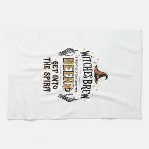 Halloween Beer Hocus Pocus Funny Vintage_1 Kitchen Towel
