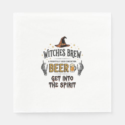 Halloween Beer Hocus Pocus Funny Vintage_1 Napkins