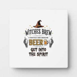 Halloween Beer Hocus Pocus Funny Vintage_1 Plaque