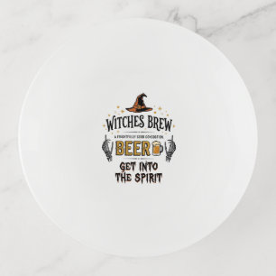 Halloween Beer Hocus Pocus Funny Vintage_1 Trinket Tray