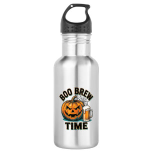 Halloween Beer Shirt Vintage Pumpkin Party Tee_1 Stainless Steel Water Bottle