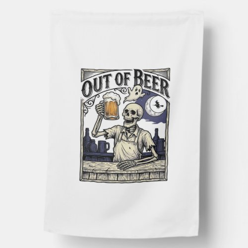 Halloween Beer Skeleton Vintage Party House Flag