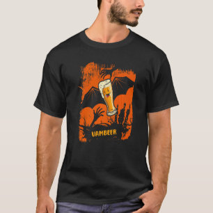 Halloween Beer  Vambeer  Zombie Bat Vampire T-Shirt