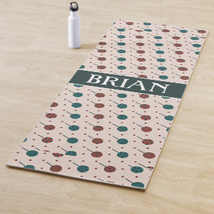 Halloween Beige Red Minimal Pattern Yoga Mat